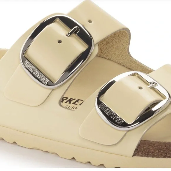 Birkenstock Arizona Big Buckle
Natural Leather Patent NWT size 40/L9 - Picture 4 of 11